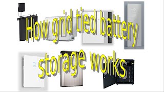 How does grid-tied battery storage work.