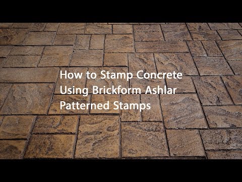 How to Stamp Concrete with Ashlar Stamps