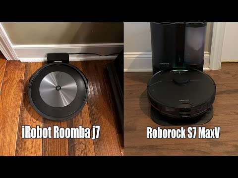 Roborock S7 MaxV vs iRobot Roomba j7 Robot Vacuum - Review 2023
