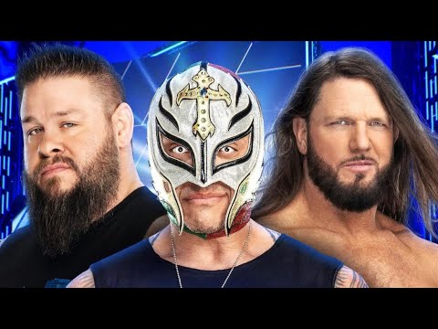 AJ Styles vs Rey Mysterio vs Kevin Owens triple threat match highlight HD…🥶🔥 #wwesmackdown #wwe