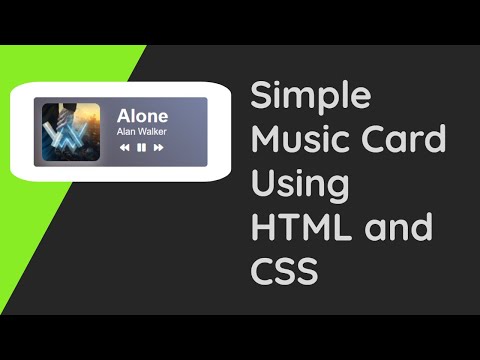 Simple Music Card Using HTML and CSS