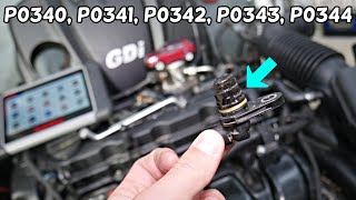 HYUNDAI TUCSON CODE P0340 P0341 P0342 P0343 P0344 CAMSHAFT POSITION SENSOR ENGINE LIGHT ON