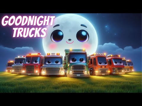Goodnight Trucks | Bedtime Stories for Toddlers and Kids | Relaxing Music