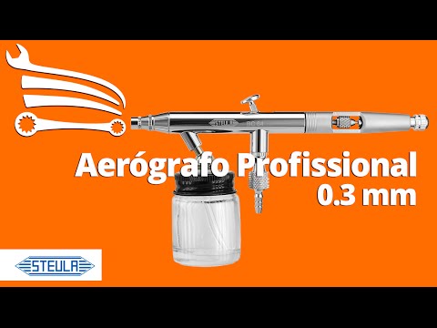 Aerógrafo Profissional Bico 03mm com Caneca Inferior - Video