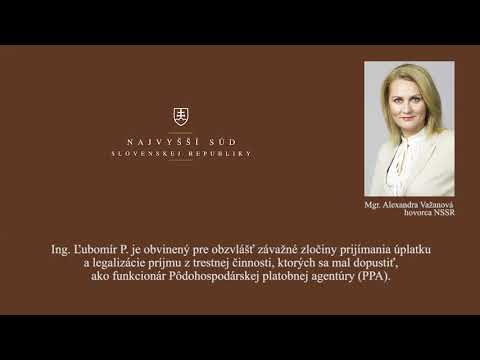Rozhodnutie NS SR v trestnej veci 4Tost/40/2020 obv. Ing. Ľubomíra P.