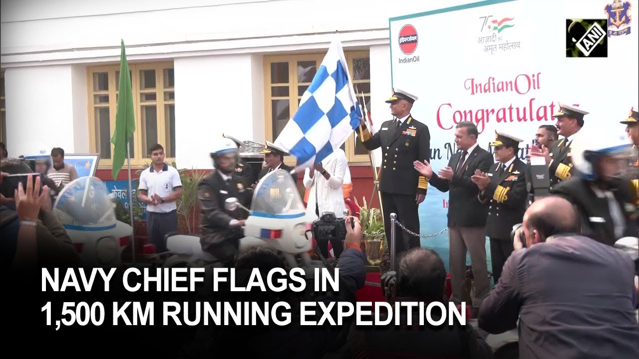 Navy Chief Admiral R Hari Kumar flags in 1,500-km-long running expedition in Delhi