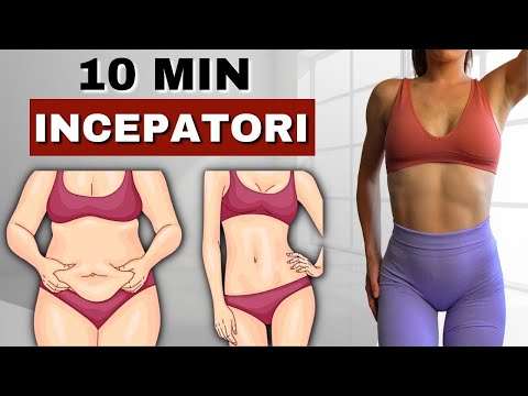 ANTRENAMENT PENTRU INCEPATORI | 10 minute , Arde Grasime Si Slabeste Acasa (Fara Echipament)