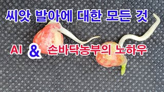 AI에게 씨앗 발아에  필요한 것들을 물었더니 & 부족한 부분은 손바닥 농부가 보완하였습니다.(씨앗 파종, …