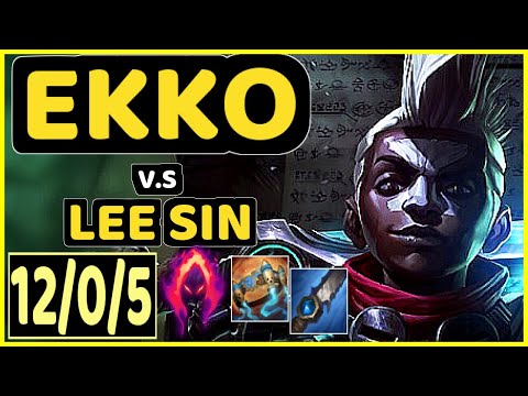 MALRANG (EKKO) vs LEE SIN - 12/0/5 KDA JUNGLE GAMEPLAY - KR Ranked GRANDMASTER