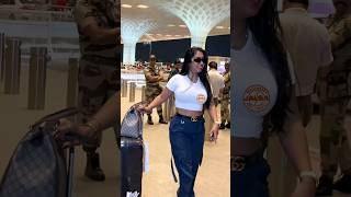 Splits Villa Season 7 Winner Scarlett Rose look  😍 Airport today 😍 #scarlettrose #bollywood #shorts