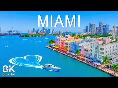 [8K] Miami 🇺🇸 The Magic City | Stunning Beaches, Iconic Skyline & Vibrant Nightlife