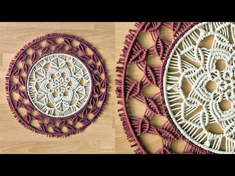 DIY Macrame Wall Hanging Leaves with Flower