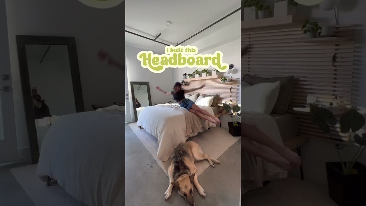 Watch i built this headboard 💕 #diy #headboard #homedecor #bedroomdecor Now i built this headboard 💕 #diy #headboard #homedecor #bedroomdecor