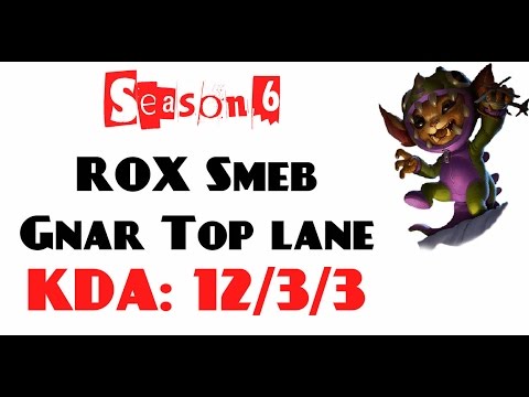 Korea Challenger LOL - ROX Smeb - Gnar Top lane vs Fiora (Feb 27, 2016)