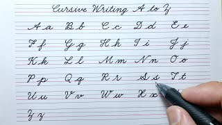 How to write English capital and small letters ABCD | Cursive writing A to Z | Cursive handwriting