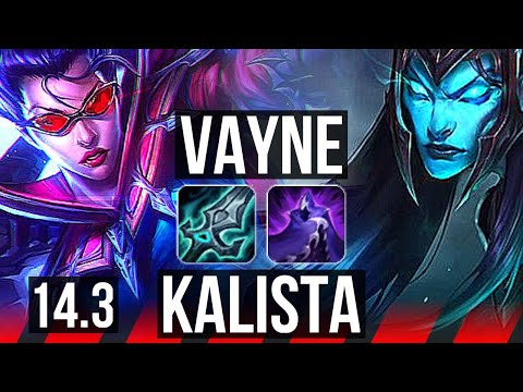 VAYNE vs KALISTA (TOP) | 11/1/5, 6 solo kills, Legendary, Rank 10 Vayne | EUW Challenger | 14.3