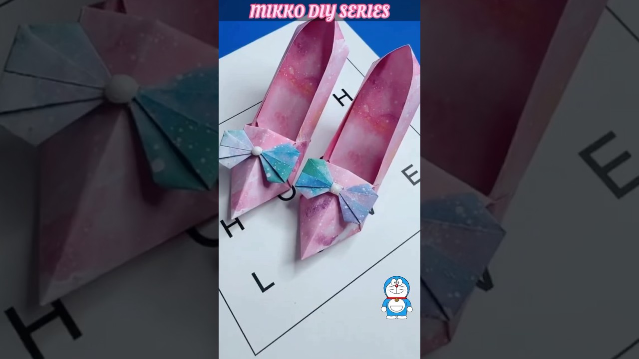 How to make shoes with paper 👠 | paper crafts | origami #shorts#youtubeshorts #diy #art #viral