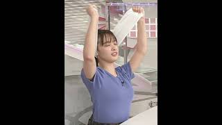 河出奈都美アナ #タオル #エクササイズ