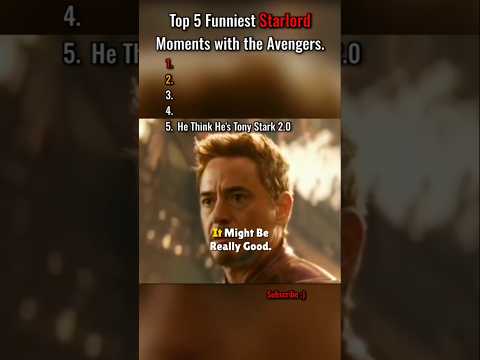 Top 5 Funniest StarLord Moments with the Avengers.