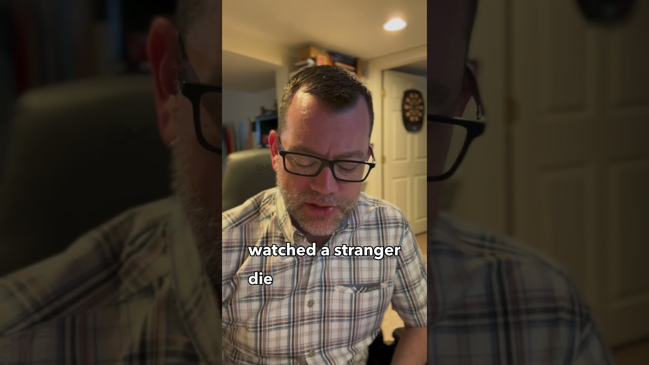 Trapper reading his poem Scrolling