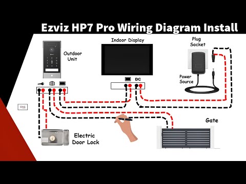 How To Install Ezviz HP7 Pro 4K Palm Vein Doorphone I Biometric Access Control Installation