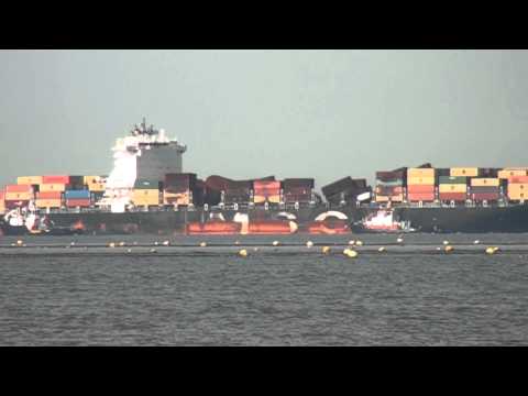 Schwer beschädigte MSC Flaminia erreicht Wilhelmshaven 09.09.2012