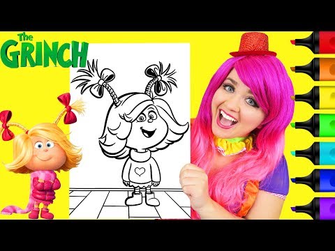 Coloring The Grinch Cindy Lou Who Christmas Coloring Page Prismacolor Markers | KiMMi THE CLOWN Video