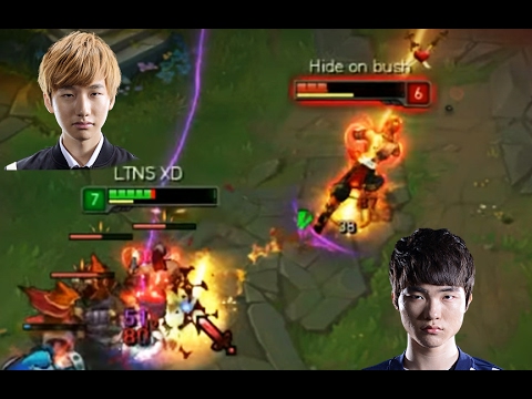 FAKER VS PEANUT 1vs1 WHO WON? Lee sin