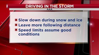AAA: Posted speed limits may be unsafe once roads turn icy