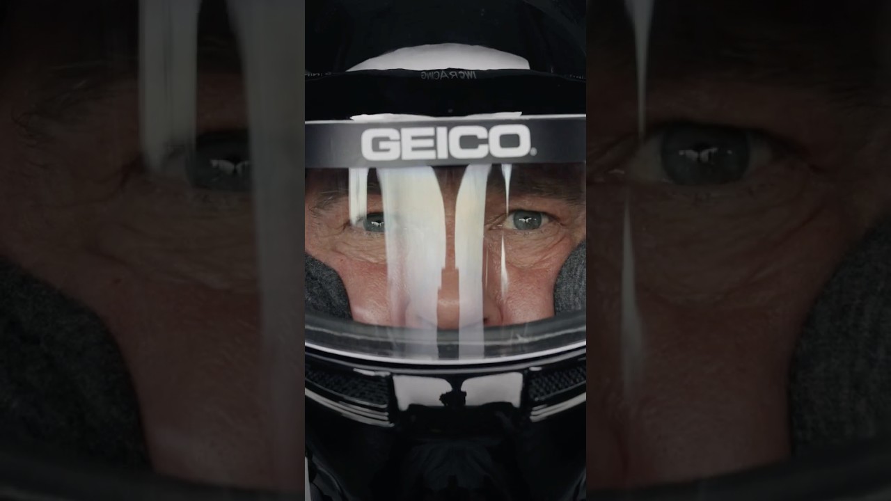 Brad Pitt, driving for real.