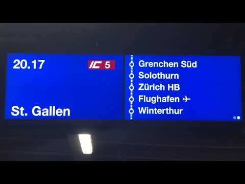 SBB Ansage/annonce CFF - Einfahrt IC5 Biel/Bienne – Zürich HB – St. Gallen (Zugsteil geschlossen)