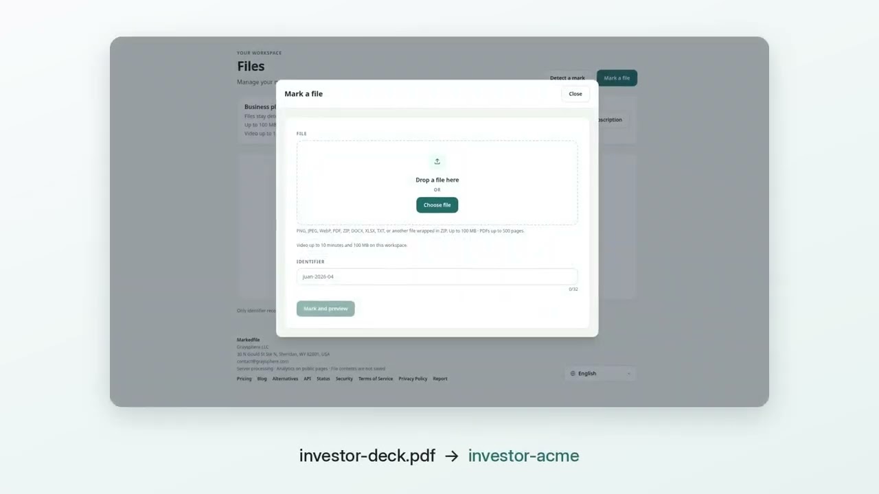 Markedfile video preview