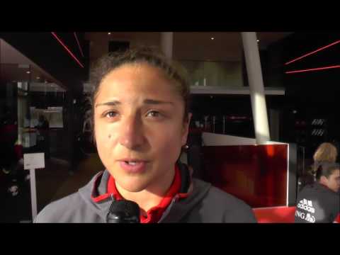 Sara Yüceil (Ol. Marseille) pendant le stage Belgian Red Flames le 18.01.2017