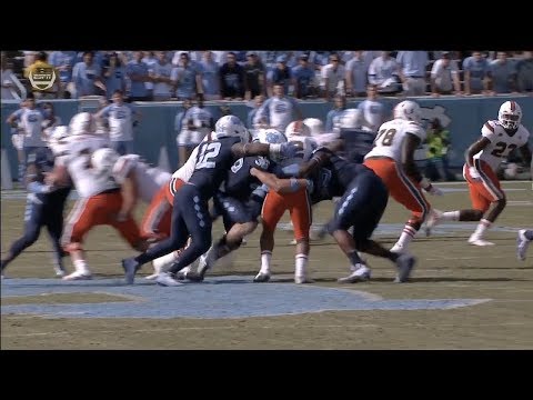 Cole Holcomb (North Carolina LB #36) Vs. Miami 2017
