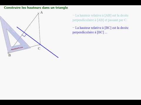 comment construire une hauteur d'un triangle quelconque