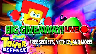 (LIVE🔴) - SpongeBob Tower Defense - Ultimate GIVEAWAY! PT 2