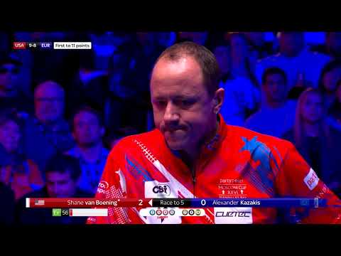 Shane Van Boening vs Alex Kazakis | Day Four | 2019 Mosconi Cup