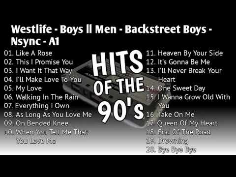 90s Boy Band Best Songs - Westlife, Boys 2 Men, Backstreet Boys, Nsync, A1