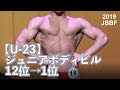 【U-23】ジュニアボディビル選手権12位~1位(JBBF)