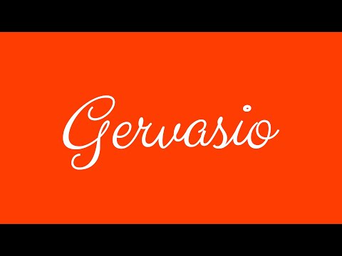 Learn how to Sign the Name Gervasio Stylishly in Cursive Writing