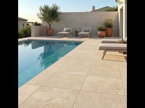 Carrelage sol extérieur effet Travertin Tivertino naturel R10 30*60 cm