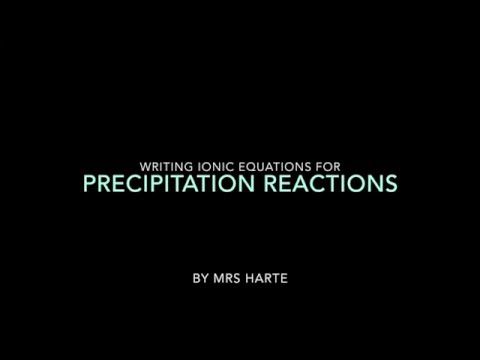 How to write ionic and net ionic equations for precipitation reactions