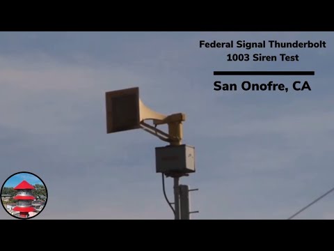 Federal Signal Thunderbolt 1003 Siren Test | Short Alert | San Onofre CA (SONGS)