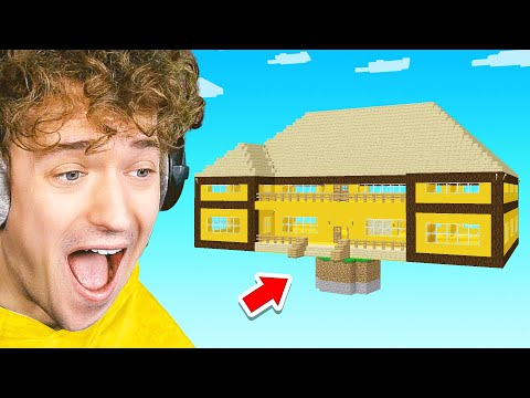 GIANT HOUSE Sky Block TROLL In Minecraft!