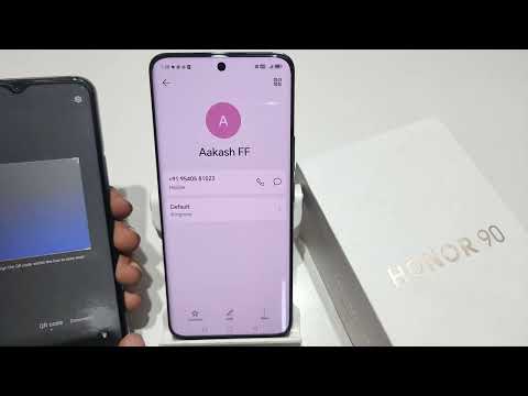 How to scan contact number via qr code in Honor 90 5g | Honor 90 me number save kaise kare