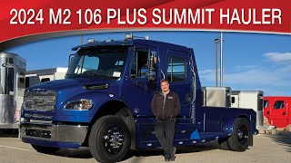 A preview image of the linked video showcasing 2024 Freightliner M2 106 Plus Summit Hauler