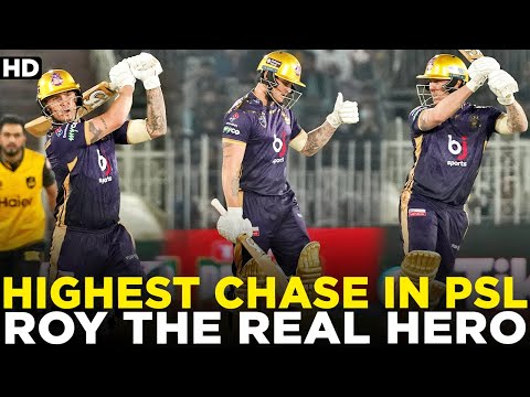 Highest Chase in HBL PSL History | Jason Roy The Real Hero | The Real Game Changer | PSL | MI2A