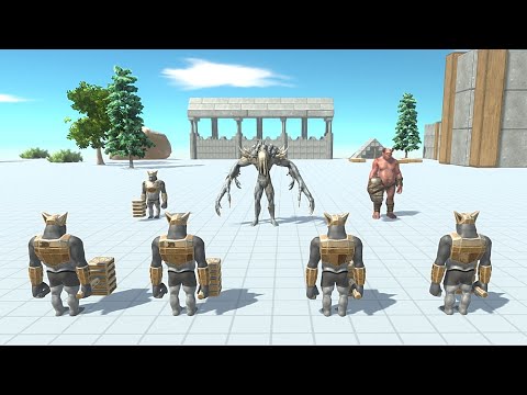 SCOURGE WITH GHOR HAMMER & OGRE LORD VS 4 MINIBOSS - Animal Revolt Battle Simulator