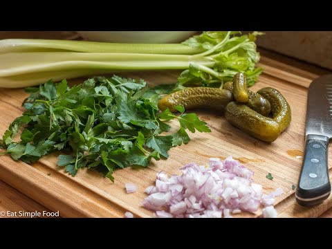 Classic Cold Chicken Salad with Pickles and Mayo Recipe - Eat Simple Food.com