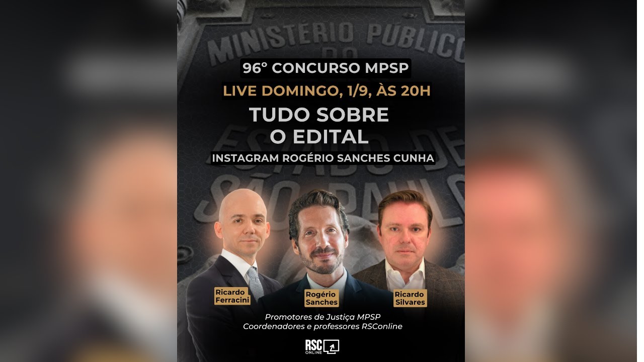 Tudo dobre o edital 96 CONCURSO MPSP